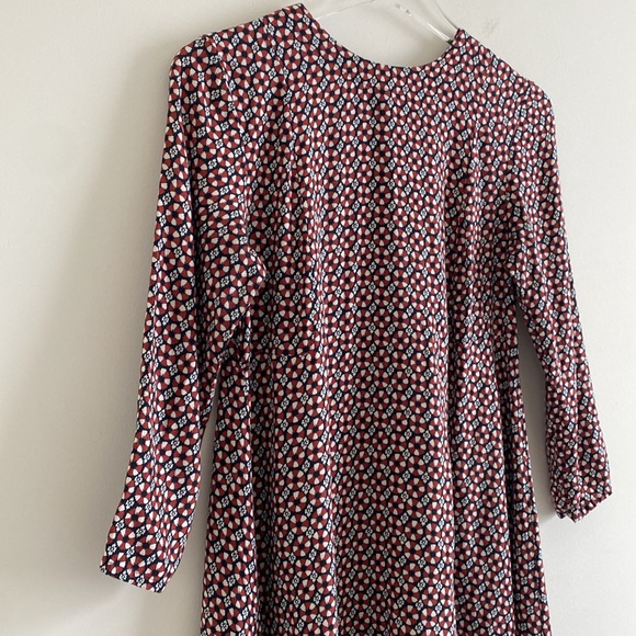 H&M Floral Patterned Swing Dress (Red) - Picture 6 of 16